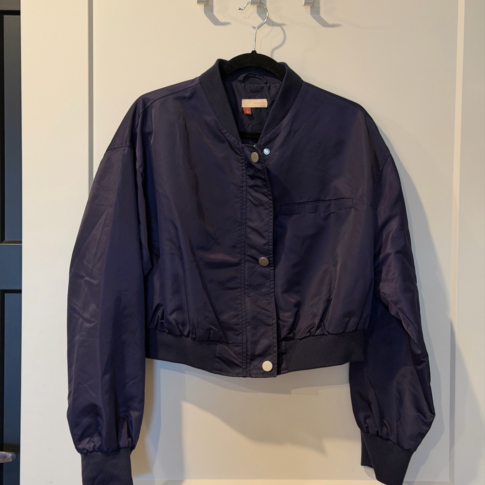 Anthropologie Jackets & Coats | Pilcro Navy Bomber Jacket - Size L